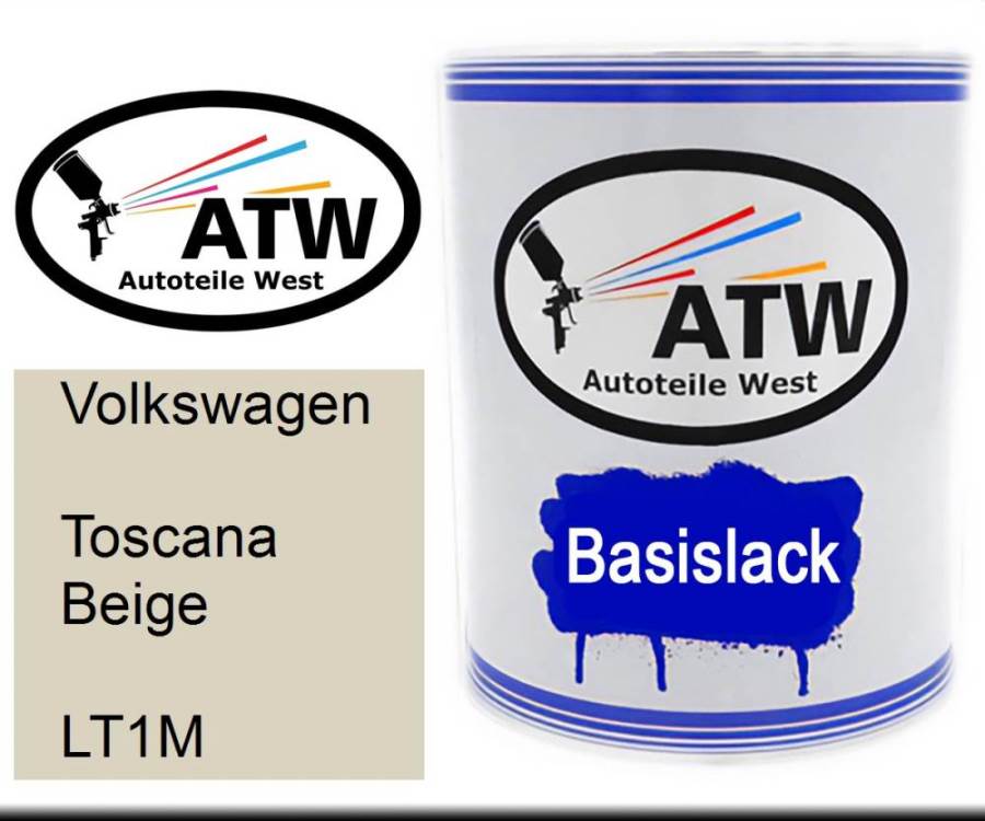 Volkswagen, Toscana Beige, LT1M: 1L Lackdose, von ATW Autoteile West.